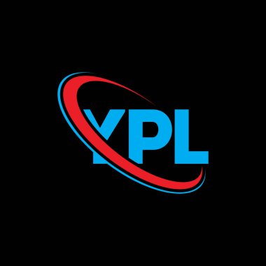 YPL logosu. YPL harfi. YPL harf logosu tasarımı. Çember ve büyük harfli monogram logosuyla birleştirilmiş YPL logosu. Teknoloji, iş ve emlak markası için YPL tipografisi.