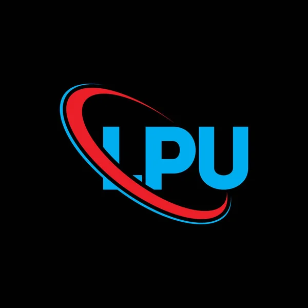 Lpu Logotyp Lpu Brev Lpu Bokstav Logotyp Design Initialer Lpu — Stock vektor