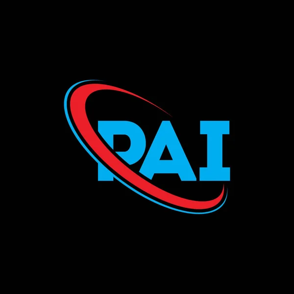 Pai Logotypen Pai Brev Design Pai Bokstavslogotyper Initialer Pai Logotyp — Stock vektor