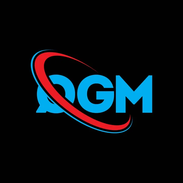 Gm logo with circle rounded negative space design Vector Image