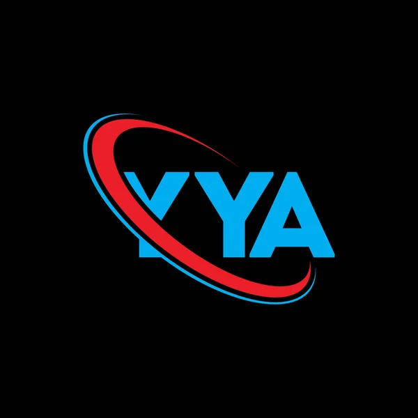 Logotipo Yya Sim Uma Carta Yya Design Logotipo Carta Iniciais — Vetor de Stock