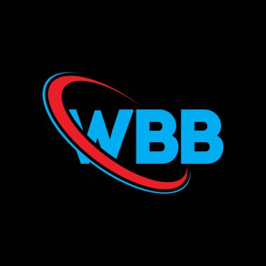 WBB logosu. WBB mektubu. WBB harfli logo tasarımı. Çember ve büyük harfli monogram logosuna bağlı WBB logosu. Teknoloji, iş ve emlak markası için WBB tipografisi.