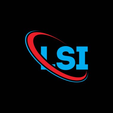 LSI logosu. LSI mektubu. LSI harf logosu tasarımı. Çember ve büyük harfli monogram logosuna bağlı ilk LSI logosu. Teknoloji, iş ve emlak markası için LSI tipografisi.