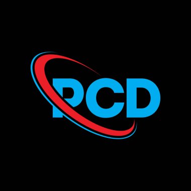 PCD logosu. PCD mektubu. PCD mektup logosu tasarımı. Çember ve büyük harfli monogram logosuna bağlı PCD logosu. Teknoloji, iş ve emlak markası için PCD tipografisi.