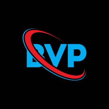 BVP logosu. BVP mektubu. BVP harf logosu tasarımı. Çember ve büyük harfli monogram logosuna bağlı BVP logosu. Teknoloji, iş ve emlak markası için BVP tipografisi.