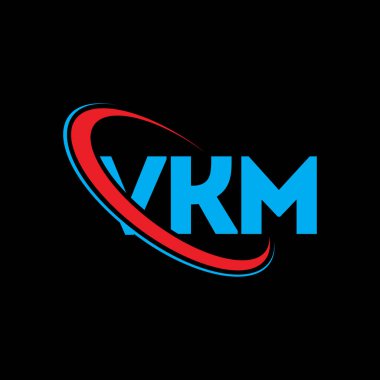 VKM logosu. VKM mektubu. VKM mektup logosu tasarımı. Çember ve büyük harfli monogram logosuna bağlı baş harfler VKM logosu. Teknoloji, iş ve emlak markası için VKM tipografisi.