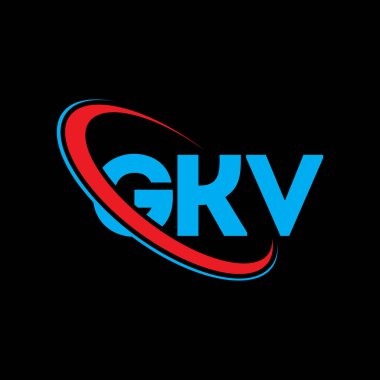 GKV logosu. GKV mektubu. GKV harf logosu tasarımı. Çember ve büyük harfli monogram logosuyla birleştirilmiş GKV logosu. Teknoloji, iş ve emlak markası için GKV tipografisi.