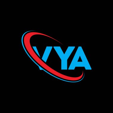 VYA logosu. VYA mektubu. VYA mektup logosu tasarımı. Çember ve büyük harfli monogram logosuna bağlı VYA logosu. Teknoloji, iş ve emlak markası için VYA tipografisi.