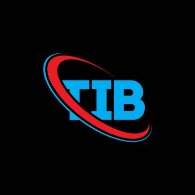 TIB logosu. TIB mektubu. TIB harfi logo tasarımı. Çember ve büyük harfli monogram logosuna bağlı TIB logosu. Teknoloji, iş ve emlak markası için TIB tipografisi.