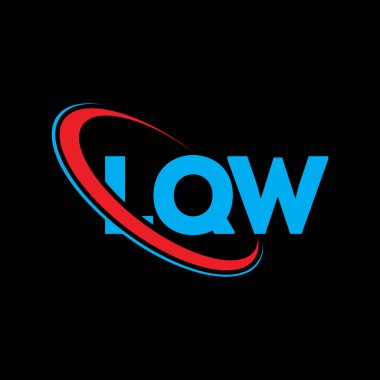LQW logosu. LQW mektubu. LQW harf logosu tasarımı. Çember ve büyük harfli monogram logosuna bağlı ilk harfler. Teknoloji, iş ve emlak markası için LQW tipografisi.