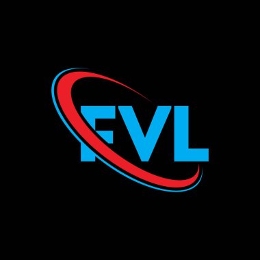 FVL logosu. FVL harfi. FVL harf logosu tasarımı. Çember ve büyük harfli monogram logosuna bağlı FVL logosu. Teknoloji, iş ve emlak markası için FVL tipografisi.