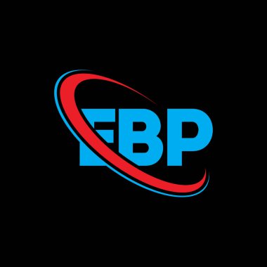 EBP logosu. EBP mektubu. EBP harf logosu tasarımı. Çember ve büyük harfli monogram logosuna bağlı EBP logosu. Teknoloji, iş ve emlak markası için EBP tipografisi.