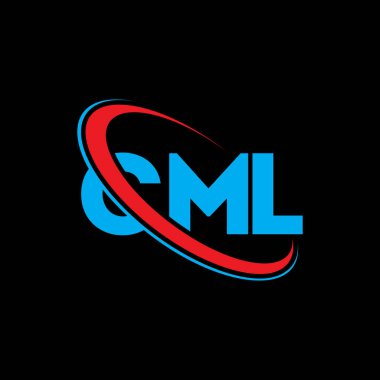 CML logosu. CML mektubu. CML harf logosu tasarımı. Çember ve büyük harfli monogram logosuna bağlı baş harfler. Teknoloji, iş ve emlak markası için CML tipografisi.