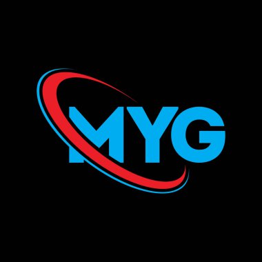 MYG logosu. MYG mektubu. MYG harf logosu tasarımı. Çember ve büyük harfli monogram logosuna bağlı baş harfler. Teknoloji, iş ve emlak markası için MYG tipografisi.