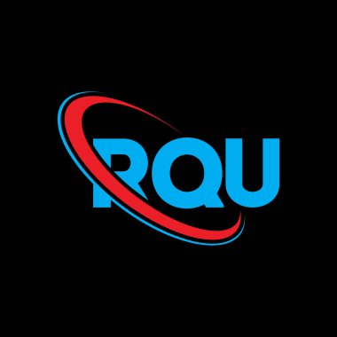 RQU logosu. RQU mektubu. RQU harf logosu tasarımı. Çember ve büyük harfli monogram logosuna bağlı baş harfler RQU logosu. Teknoloji, iş ve emlak markası için RQU tipografisi.