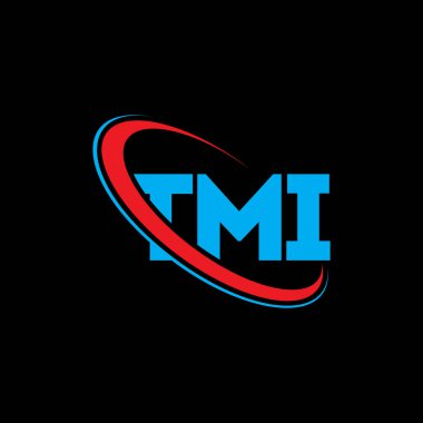 TMI logosu. TMI mektubu. TMI mektup logosu tasarımı. Çember ve büyük harfli monogram logosuna bağlı TMI logosu. Teknoloji, iş ve emlak markası için TMI tipografisi.