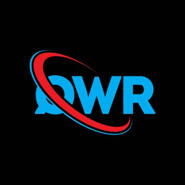QWR logosu. QWR mektubu. QWR harf logo tasarımı. Çember ve büyük harfli monogram logosuna bağlı QWR logosu. Teknoloji, iş ve emlak markası için QWR tipografisi.