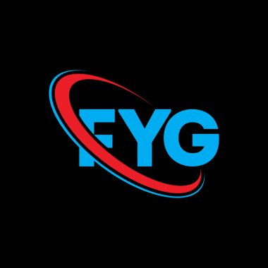 FYG logosu. FYG mektubu. FYG harf logosu tasarımı. Çember ve büyük harfli monogram logosuna bağlı FYG logosunun baş harfleri. Teknoloji, iş ve emlak markası için FYG tipografisi.