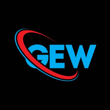 GEW logosu. GEW mektubu. GEW harf logosu tasarımı. Çember ve büyük harfli monogram logosuyla birleştirilmiş GW logosu. Teknoloji, iş ve emlak markası için GEW tipografisi.