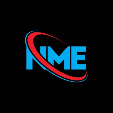 NME logosu. NME mektubu. NME harfli logo tasarımı. Çember ve büyük harfli monogram logosuna bağlı ilk NME logosu. Teknoloji, iş ve emlak markası için NME tipografisi.