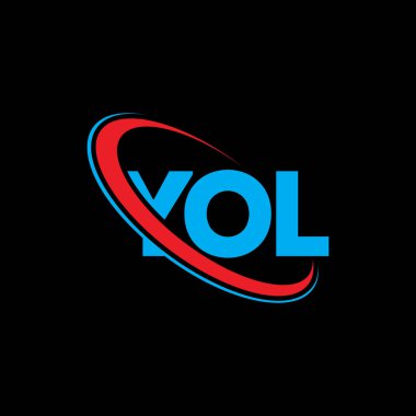 YOL logosu. YOL mektubu. YOL harf logosu tasarımı. Çember ve büyük harfli monogram logosuna bağlı YOL logosu. Teknoloji, iş ve emlak markası için YOL tipografisi.