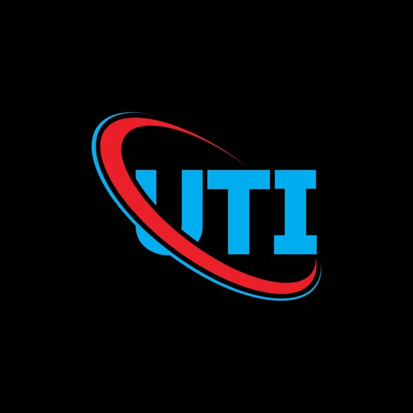 Uti Logotypen Uti Brev Utformning Uti Brev Initialer Uti Logotyp — Stock vektor