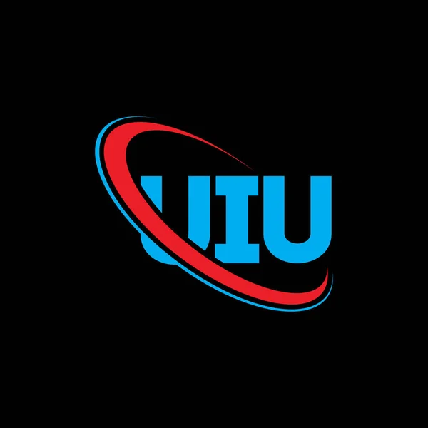 Uiu Logotyp Uiu Brev Utformning Uiu Brevets Logotyp Initialer Uiu — Stock vektor