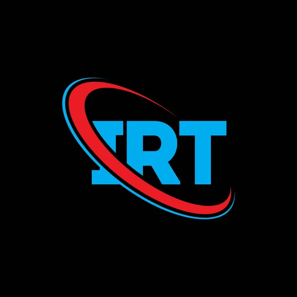 Logo Irt Lettre Irt Irt Lettre Logo Design Initiales Logo — Image vectorielle