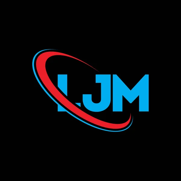 Logo Ljm Lettre Ljm Ljm Lettre Logo Design Initiales Logo — Image vectorielle