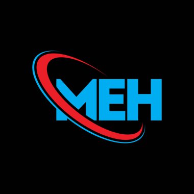MEH logosu. MEH harfi. MEH harf logosu tasarımı. Çember ve büyük harfli monogram logosuyla birleştirilmiş MEH logosu. Teknoloji, iş ve emlak markası için MEH tipografisi.