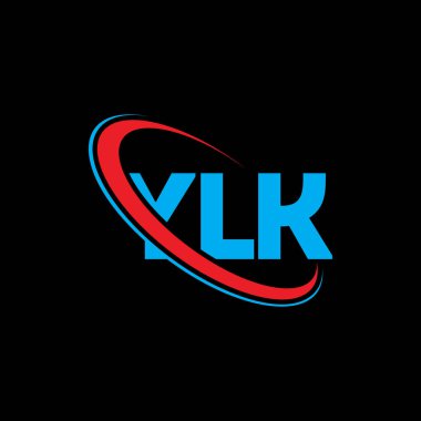 YLK logosu. YLK mektubu. YLK harf logosu tasarımı. Çember ve büyük harfli monogram logosuyla birleştirilmiş YLK logosu. Teknoloji, iş ve emlak markası için YLK tipografisi.