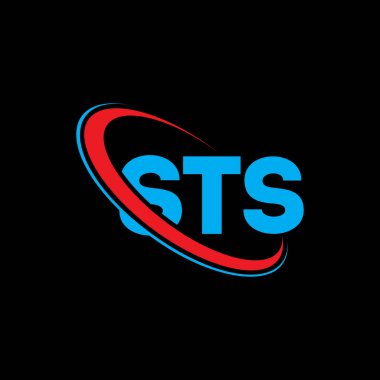 STS logosu. STS mektubu. STS mektup logosu tasarımı. Çember ve büyük harfli monogram logosuna bağlı STS logosu. Teknoloji, iş ve emlak markası için STS tipografisi.