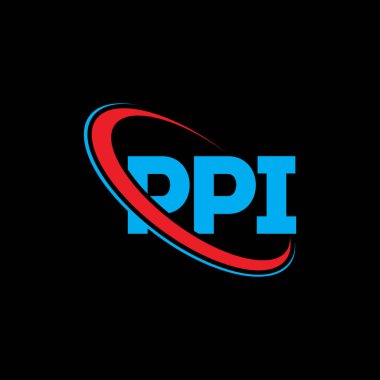 PPI logosu. PPI mektubu. PPI harf logosu tasarımı. Çember ve büyük harfli monogram logosuna bağlı PPI logosu. Teknoloji, iş ve emlak markası için PPI tipografisi.