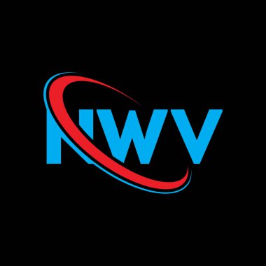 NWV logosu. NWV mektubu. NWV mektup logosu tasarımı. Çember ve büyük harfli monogram logosuna bağlı NWV logosu. Teknoloji, iş ve emlak markası için NWV tipografisi.