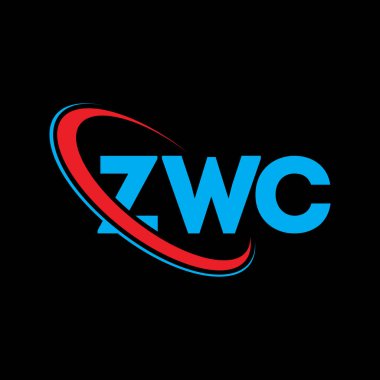 ZWC logosu. ZWC mektubu. ZWC harf logosu tasarımı. Çember ve büyük harfli monogram logosuna bağlı baş harfler ZWC logosu. Teknoloji, iş ve emlak markası için ZWC tipografisi.