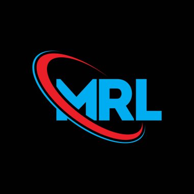 MRL logosu. MRL mektubu. MRL harf logosu tasarımı. Çember ve büyük harfli monogram logosuyla birleştirilmiş MRL logosu. Teknoloji, iş ve emlak markası için MRL tipografisi.