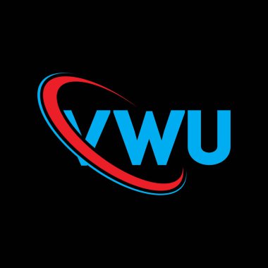 VWU logosu. VWU mektubu. VWU mektup logosu tasarımı. Çember ve büyük harfli monogram logosuna bağlı baş harfler VWU logosu. Teknoloji, iş ve emlak markası için VWU tipografisi.