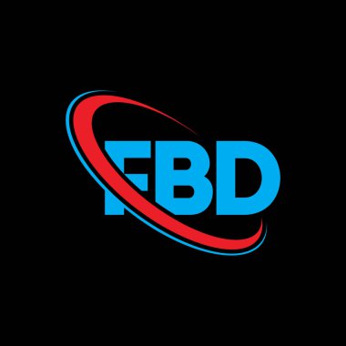 FBD logosu. FBD mektubu. FBD mektup logosu tasarımı. Çember ve büyük harfli monogram logosuna bağlı FBD logosu. Teknoloji, iş ve emlak markası için FBD tipografisi.