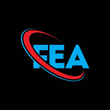 FEA logosu. FEA mektubu. FEA mektup logosu tasarımı. Çember ve büyük harfli monogram logosuna bağlı FEA logosu. Teknoloji, iş ve emlak markası için FEA tipografisi.