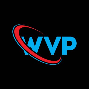 WVP logosu. WVP mektubu. WVP mektup logosu tasarımı. Çember ve büyük harfli monogram logosuna bağlı WVP logosu. Teknoloji, iş ve emlak markası için WVP tipografisi.