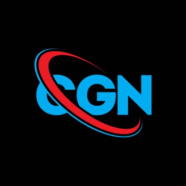 CGN logosu. CGN mektubu. CGN harf logosu tasarımı. Çember ve büyük harfli monogram logosuyla birleştirilmiş CGN logosu. Teknoloji, iş ve emlak markası için CGN tipografisi.