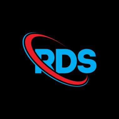 RDS logosu. RDS mektubu. RDS mektup logosu tasarımı. Çember ve büyük harfli monogram logosuna bağlı RDS logosu. Teknoloji, iş ve emlak markası için RDS tipografisi.