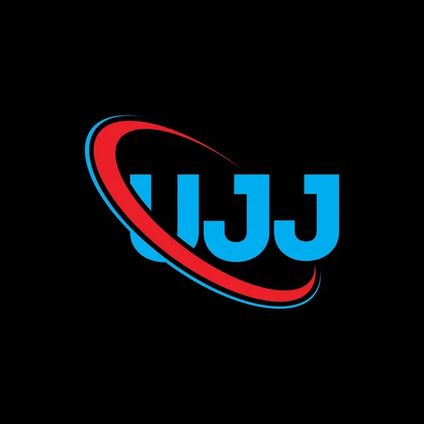 Logo Ujj Lettera Ujj Logo Lettera Ujj Design Iniziali Logo — Vettoriale Stock