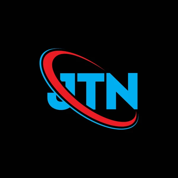 Logo Jtn Dopis Jtn Návrh Písmene Jtn Iniciály Logo Jtn — Stockový vektor