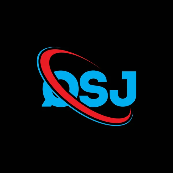Logo Qsj Carta Qsj Diseño Del Logotipo Letra Qsj Inicial — Vector de stock