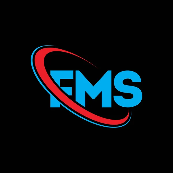 Fms Logo Fms Brief Fms Letter Logo Ontwerp Initialen Fms — Stockvector