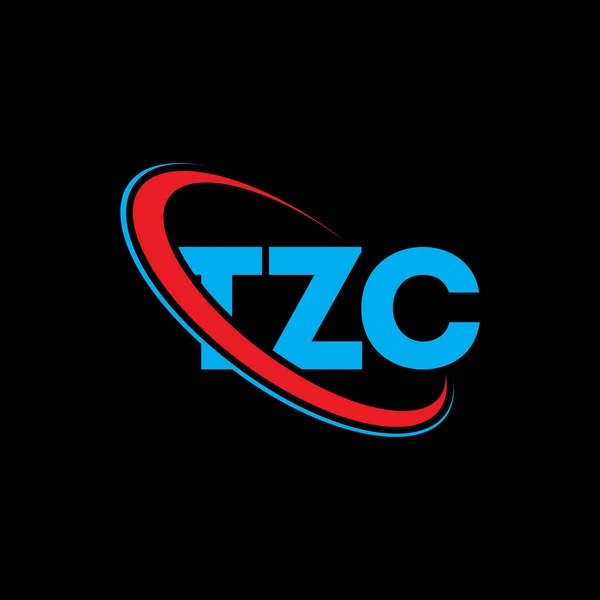 Логотип Tzc Tzc Лист Tzc Дизайн Літер Початки Логотипу Tzc — стоковий вектор