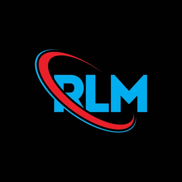 Logotipo Rlm Carta Rlm Design Logotipo Carta Rlm Iniciais Logotipo — Vetor de Stock