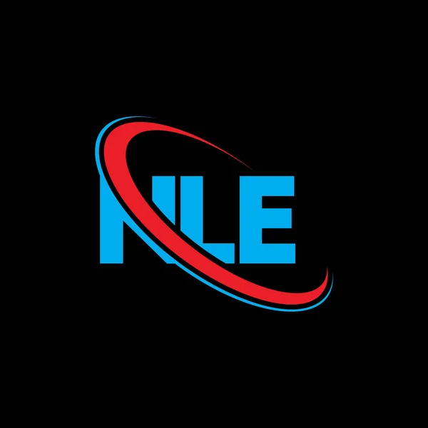 Nle Logo Nle Brief Nle Buchstabe Logo Design Initiales Nle — Stockvektor