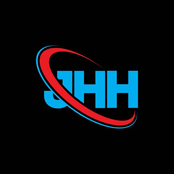 Jhh Jhh Jhh 디자인 Jhh 로고는 대문자 로고와 연결되어 비즈니스 — 스톡 벡터